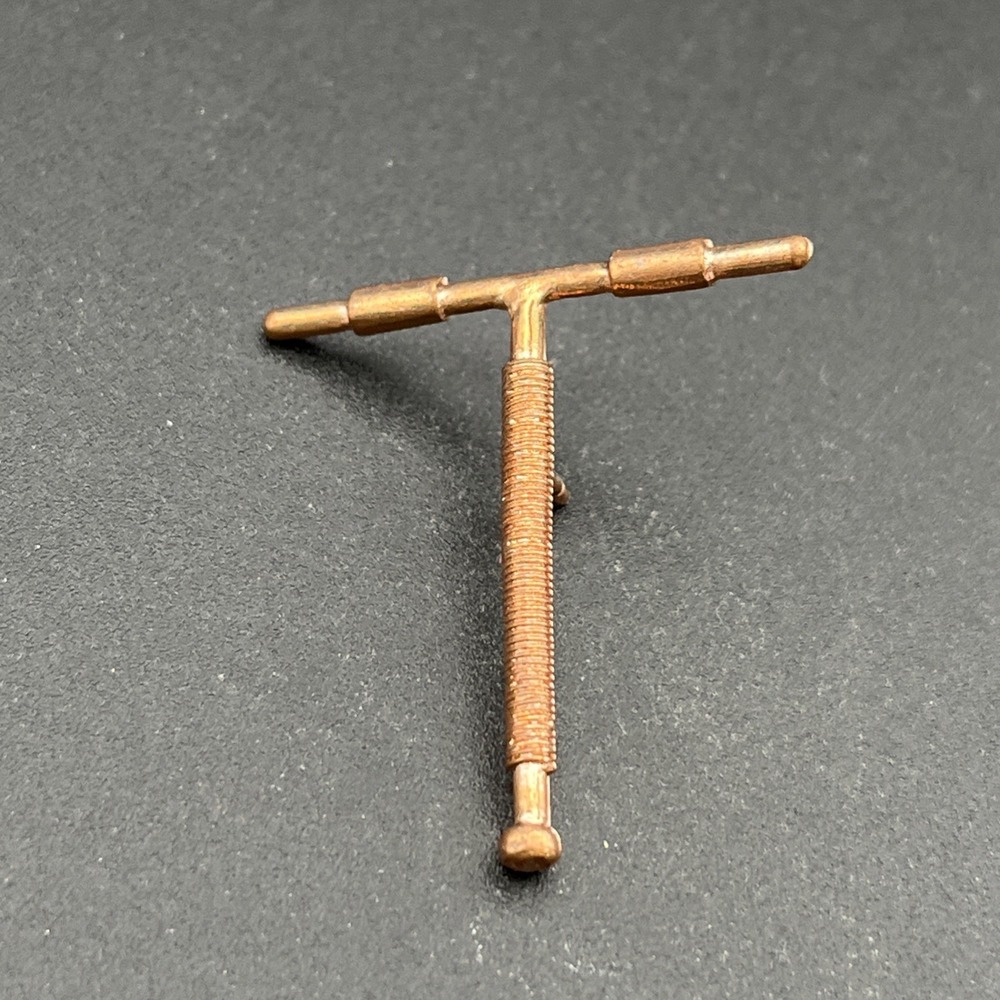 Rose Gold Tone Pogo Stick Lapel Hat Pin